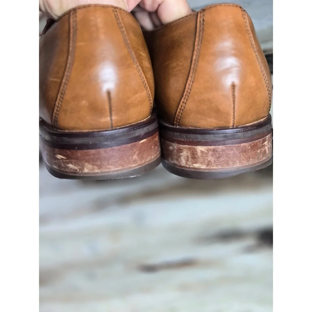 Cole Haan Grand OS 13MTan Brown‎ Leather Split Toe Derby Dress Shoes